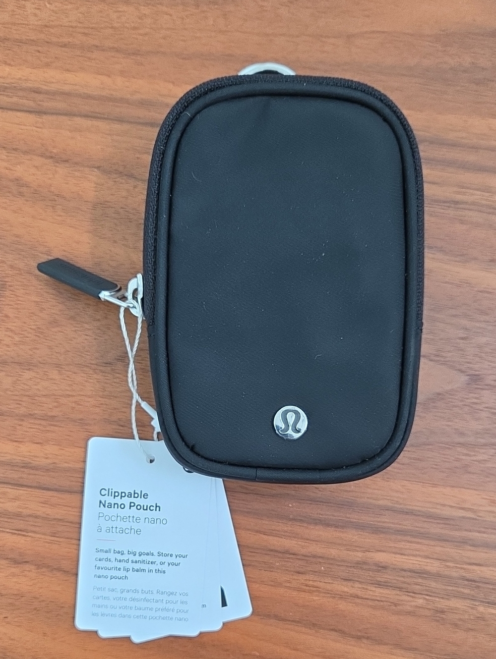 lululemon athletica Black Clippable Nano Pouch Brand New With Tag